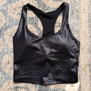 Fabletics Anywhere Shine Built In Bra Tank Top Black Size XS NWT